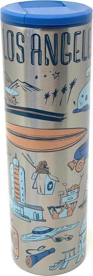 Blue Starbucks Los Angeles Vacuum Insulated Stainless Steel Traveler Tumbler, 16 Oz | 2564197-PY