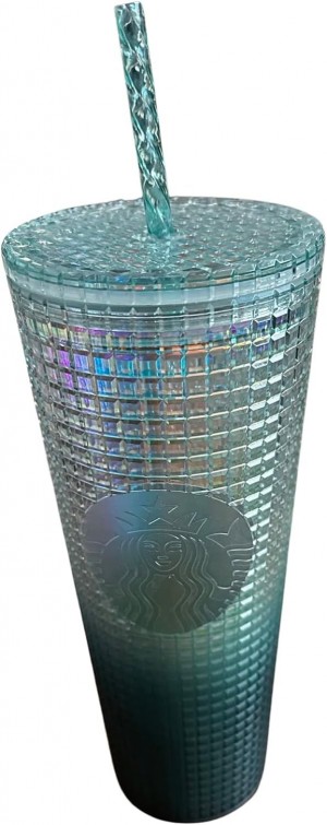 Green Starbucks 2023 Green Ombre Grid 24 Oz Venti Tumbler | 3462091-ZB