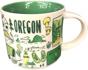 Green Starbucks Been There Across The Globe Series Mug 14 Oz Oregon | 6871504-GZ