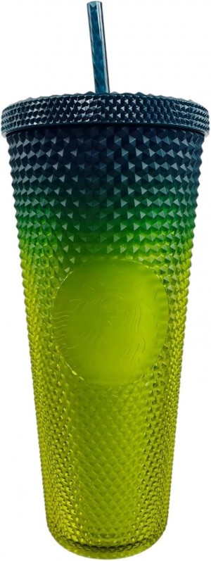 Green Yellow Starbucks 2023 Ombre Green Lemon Yellow Studded Tumbler, 24 Oz, Venti | 4059623-RW