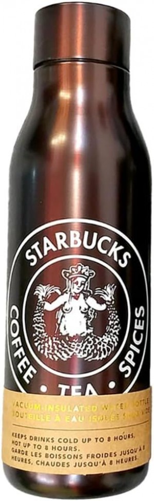 Grey Starbucks The First Pike Place Store Siren Logo Stainless Steel Water Bottle, 20 Oz | 9130265-DL