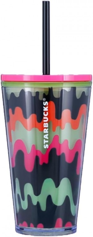 Multicolor Starbucks 2023 Halloween Limited Edition Drippy Wave Tumbler Decorate With Spooky Stickers | 0758964-UQ