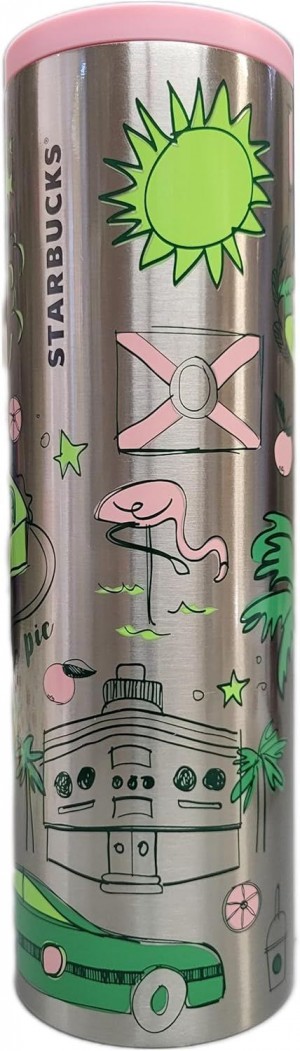 Multicolor Starbucks Florida Sunshine Metal 16 Oz Stainless Steel Tumbler | 9067421-GL