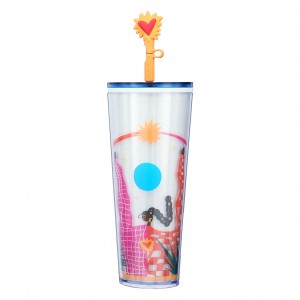 Multicolor Starbucks Girl With Heart Cold Cup 24oz | 9146278-NY