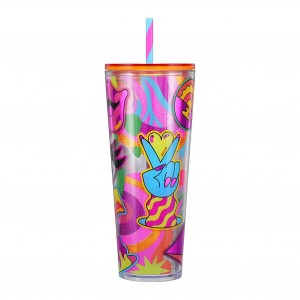 Multicolor Starbucks Hand and Heart Cold Cup 24oz | 9631402-ZP