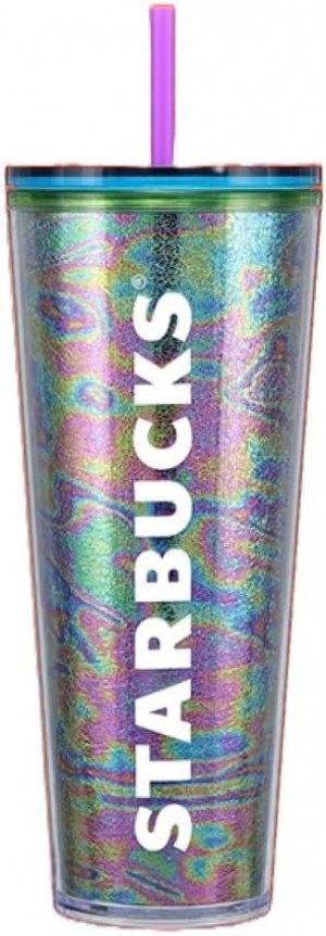 Multicolor Starbucks Iridescent Print Cold Cup (24 Oz) | 8953201-ZI