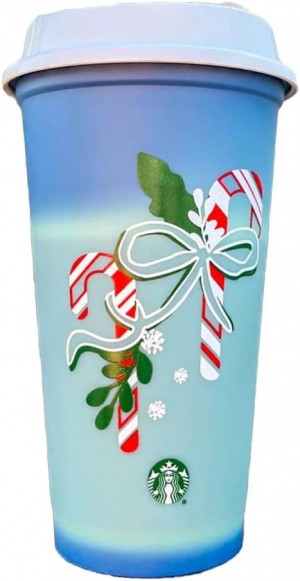 Multicolor Starbucks Limited Edition Color Changing Candy Cane Reusable Plastic Hot Cups (3)16 Oz | 6134275-BV