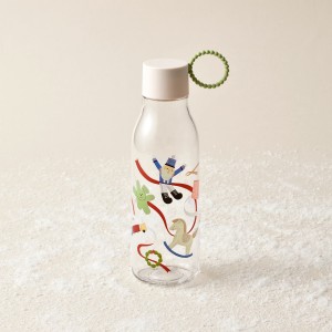 Multicolor Starbucks Plastic Holiday Ribbon 24oz Water Bottle | 7620189-ST