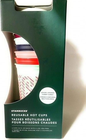 Multicolor Starbucks Reusable Plastic Hot Cups Holiday 2020 Color Changing Cups, 16 Ounces | 4169872-WU