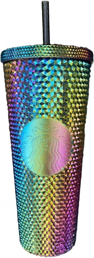 Multicolor Starbucks Satrbucks Limited Edition Studded Oil Slick Rainbow Iridescent Tumbler Fall 2023 Venti 24 Oz | 8043925-PJ