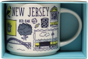 Navy Blue / Yellow / White / Grey Starbucks Been There Series New Jersey Ceramic Mug, 14 Oz | 7463218-IC