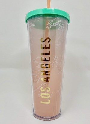 Pink Starbucks Los Angeles 24 Oz Venti Cold Cup Traveler Tumbler | 4782960-OA