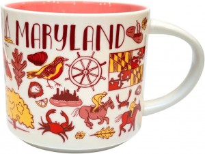 Red Starbucks Maryland Ceramic Mug Been There Series Across The Globe Collection, 14 Ounces | 4781693-ST