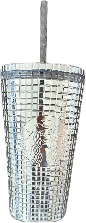 Silver Starbucks 2023 Holiday Stainless Steel Tumbler With Cold Wrap, 16oz | 4872961-MW