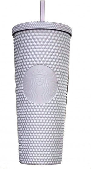 White Starbucks 2021 Holiday Bling Studded Cold Cup Tumbler 24oz | 4628937-CO