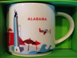 White Starbucks Alabama You Are Here Collection Cup Mug | 0571249-WZ