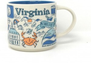 White Starbucks Been There Series Mug, 14 Ounce (Virginia) | 9325678-KC