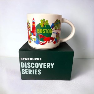 White Starbucks Discovery Series Collection Boston 14 Oz Mug, Ivory White | 4972135-ZE