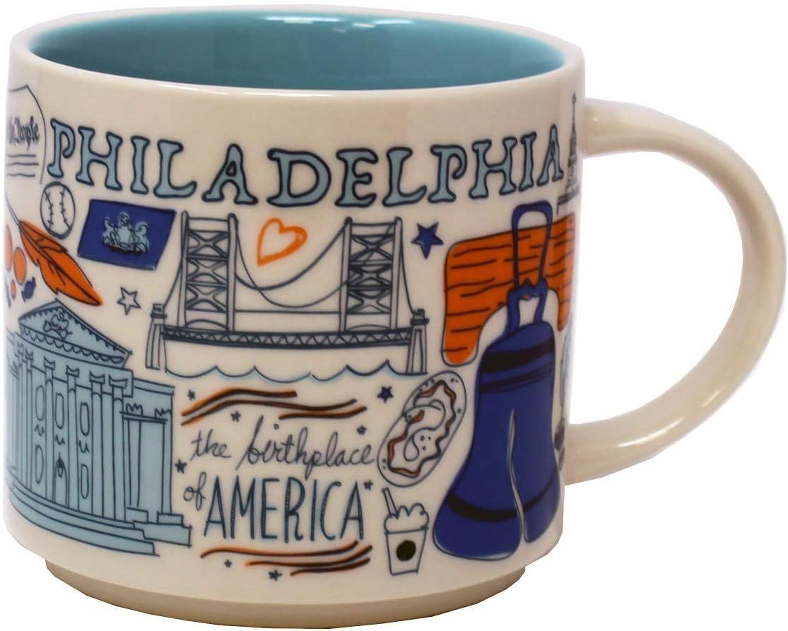 Blue Starbucks Been There Series Philadelphia Ceramic Mug, 14 Oz | 3408169-AH