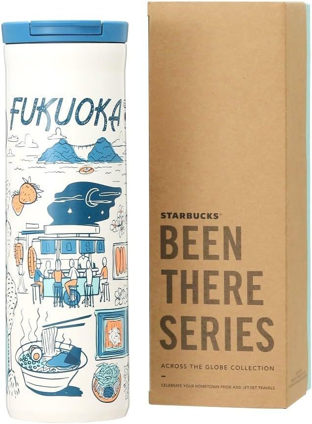 Blue Starbucks Fukuoka Been There Series Stainless Steel Bottle, 16.7 Fl Oz (473 Ml) | 2045916-XI