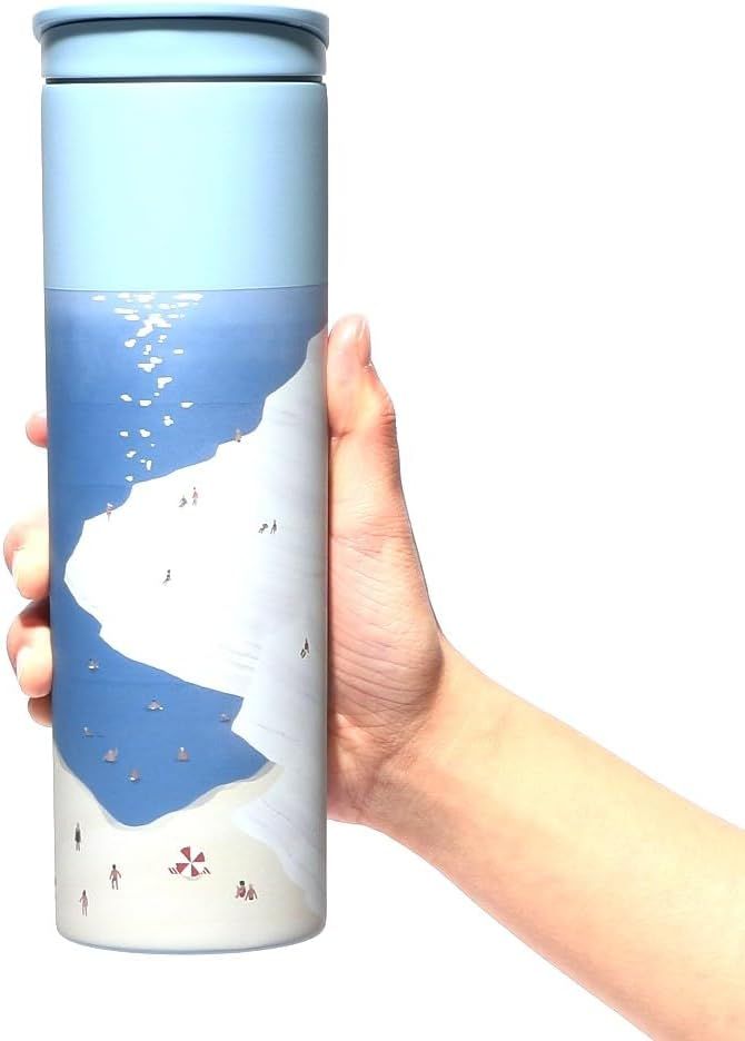 Blue Starbucks Japan Stainless Steel Bottle Seaside 473ml/15.9oz, Blue | 2719634-JM