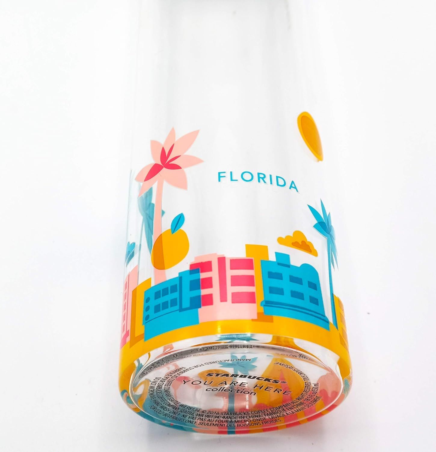 Clear Starbucks You Are Here Collection Water Bottle - Florida, 18.5 Fl Oz | 1962705-XG