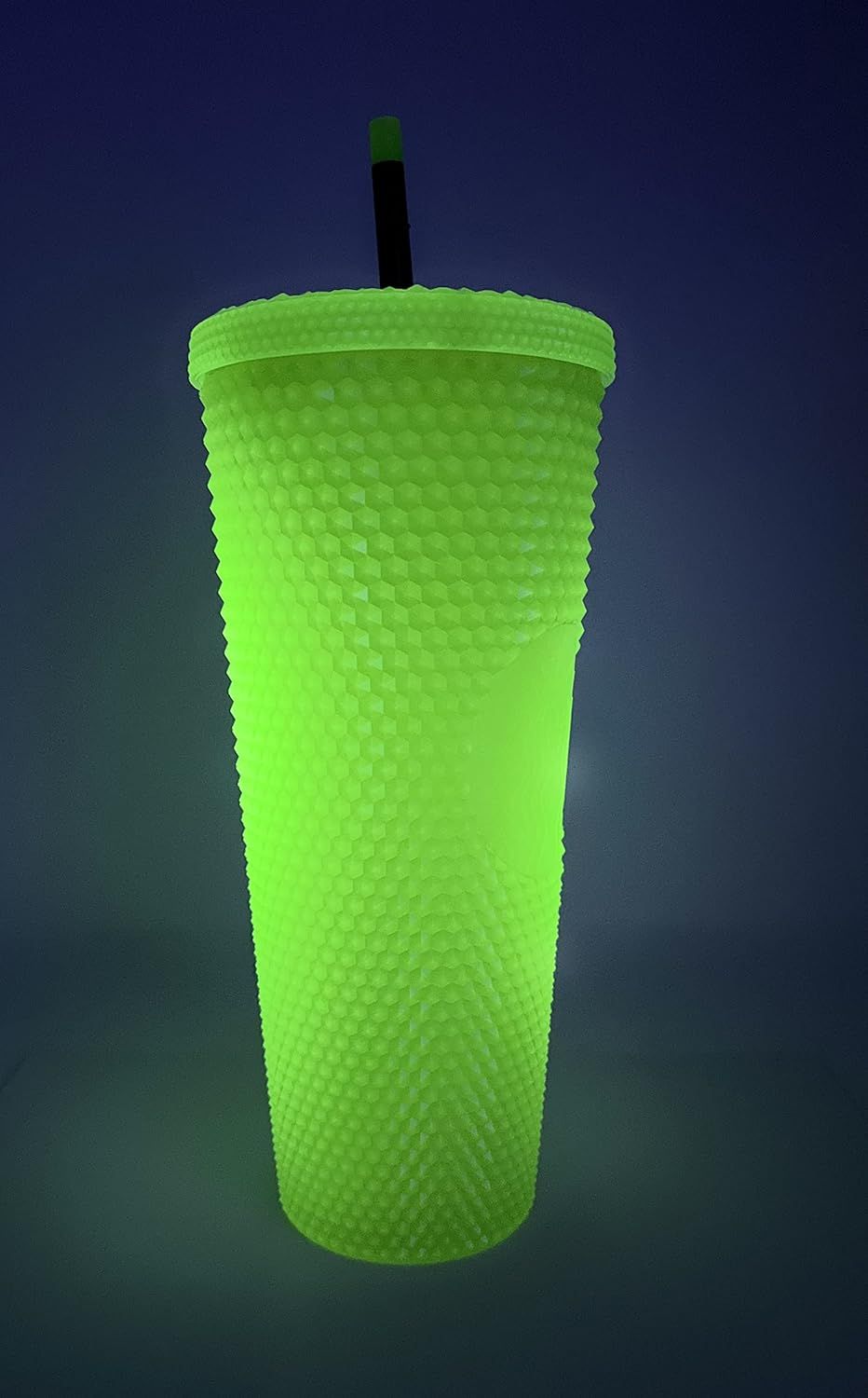 Green Starbucks 24 Oz Double Wall Glow In The Dark Black Light Uv Slime Green Cold Cup Tumbler | 3821657-DQ