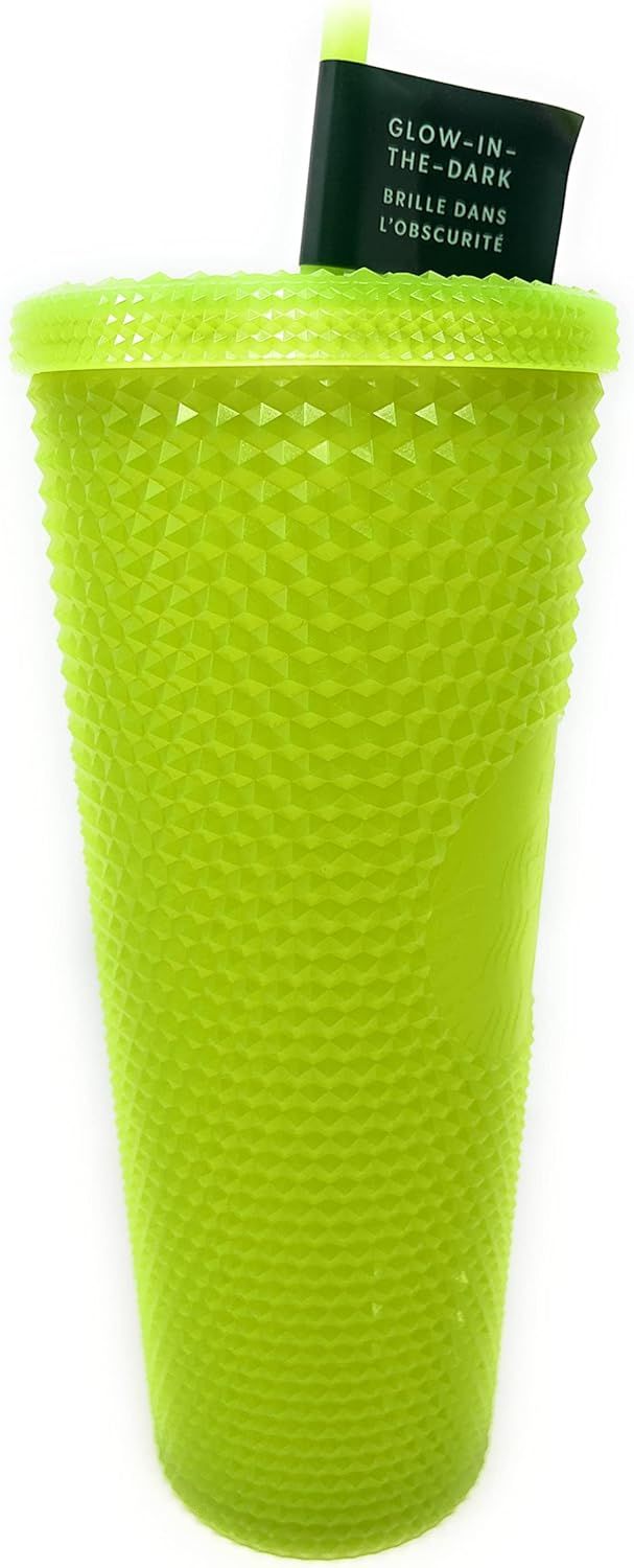 Green Starbucks 24 Oz Double Wall Glow In The Dark Black Light Uv Slime Green Cold Cup Tumbler | 3821657-DQ