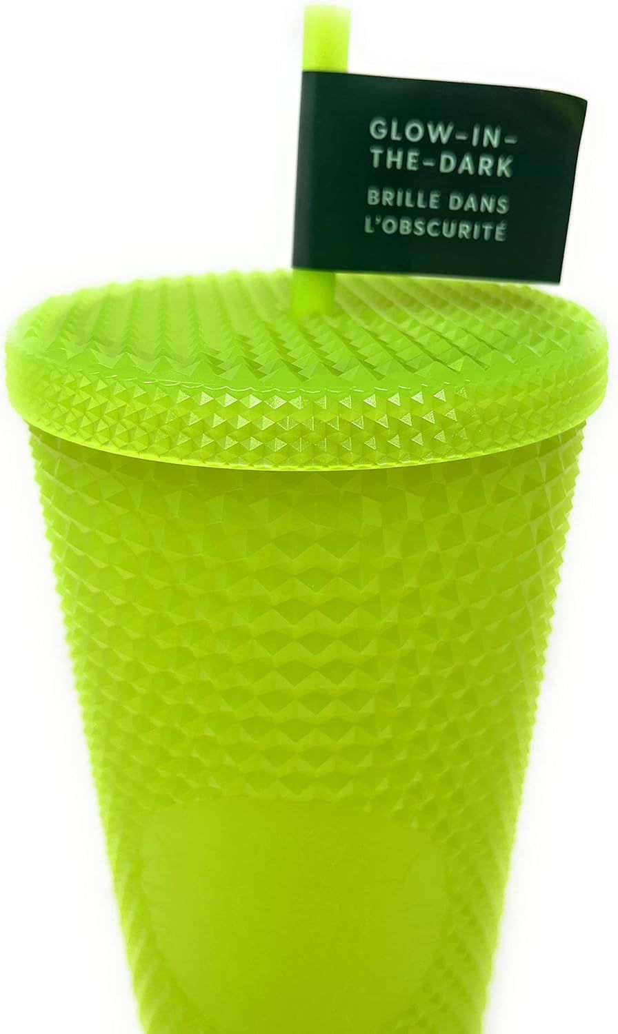 Green Starbucks 24 Oz Double Wall Glow In The Dark Black Light Uv Slime Green Cold Cup Tumbler | 3671059-JO