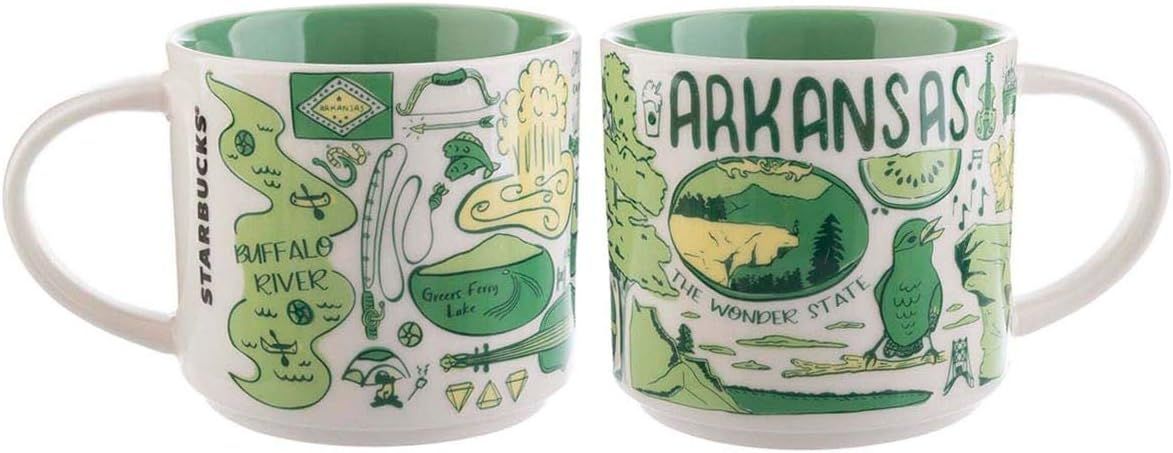 Green Starbucks Arkansas Been There Series Across The Globe Collection Ceramic Coffee Cup | 5874621-ST