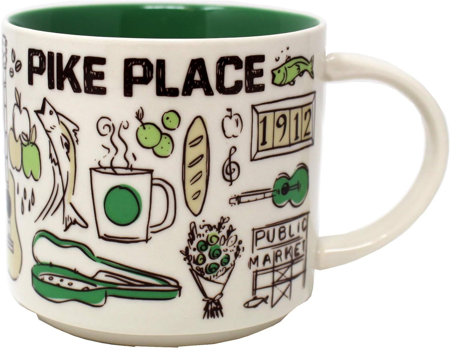 Green Starbucks Been There Series - Pike Place Market Mug, 14 Fl Oz | 0354892-ZW