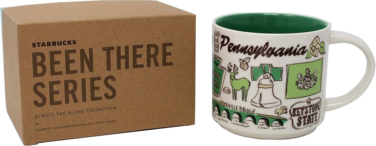 Green Starbucks Ceramic Been There Series Pennsylvania Mug, 14 Oz | 2358074-OP