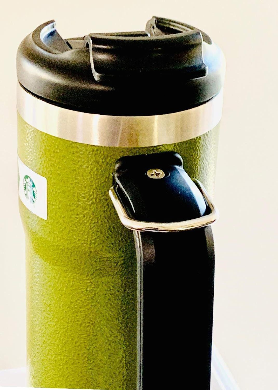 Green Starbucks Stanley Military Commitment Double Walled Hammered Stainless Steel Tumbler With Handle | 4620759-WM