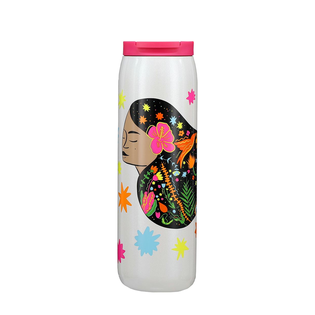 Grey Starbucks Girl with Stars Stainless Steel Tumbler 16oz | 5672918-SX