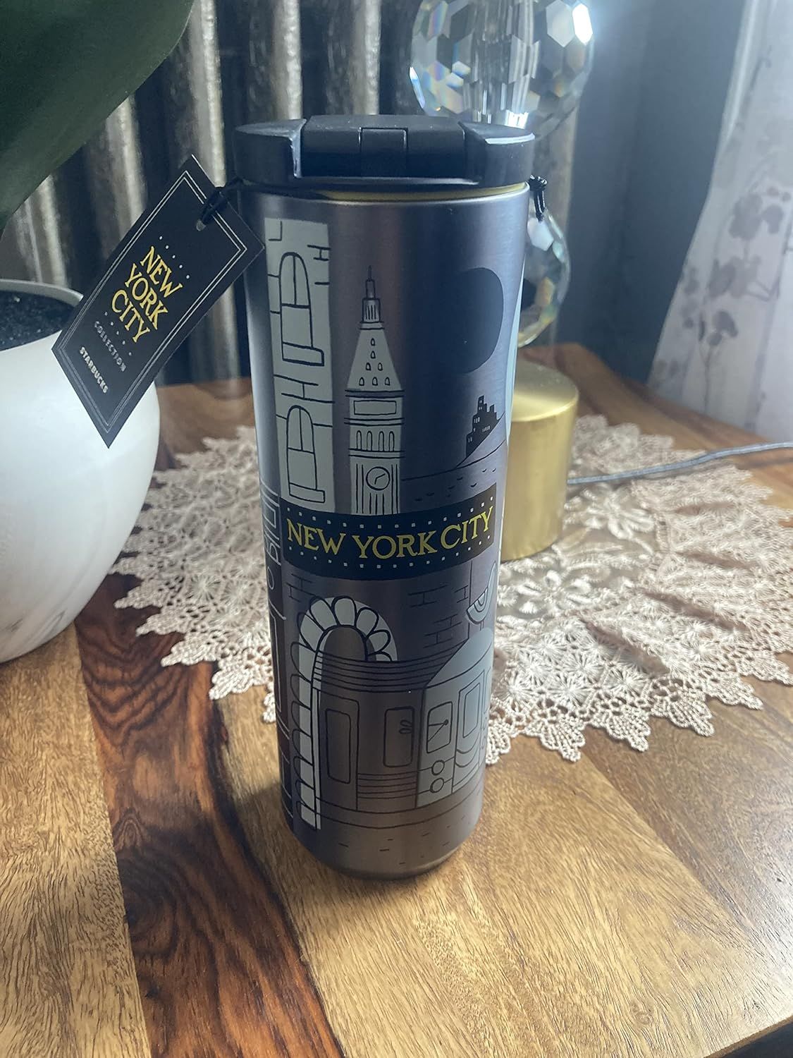 Grey Starbucks New York City Stainless Steel Tumbler, 16 Oz | 6920758-EC