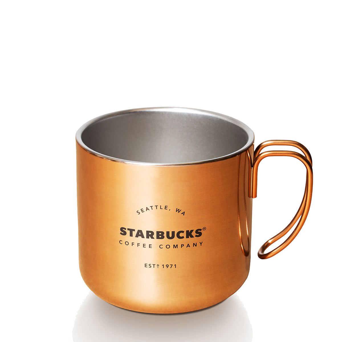 Grey / Copper Starbucks Stainless Steel Mug with Handle - Copper | 8975410-VY