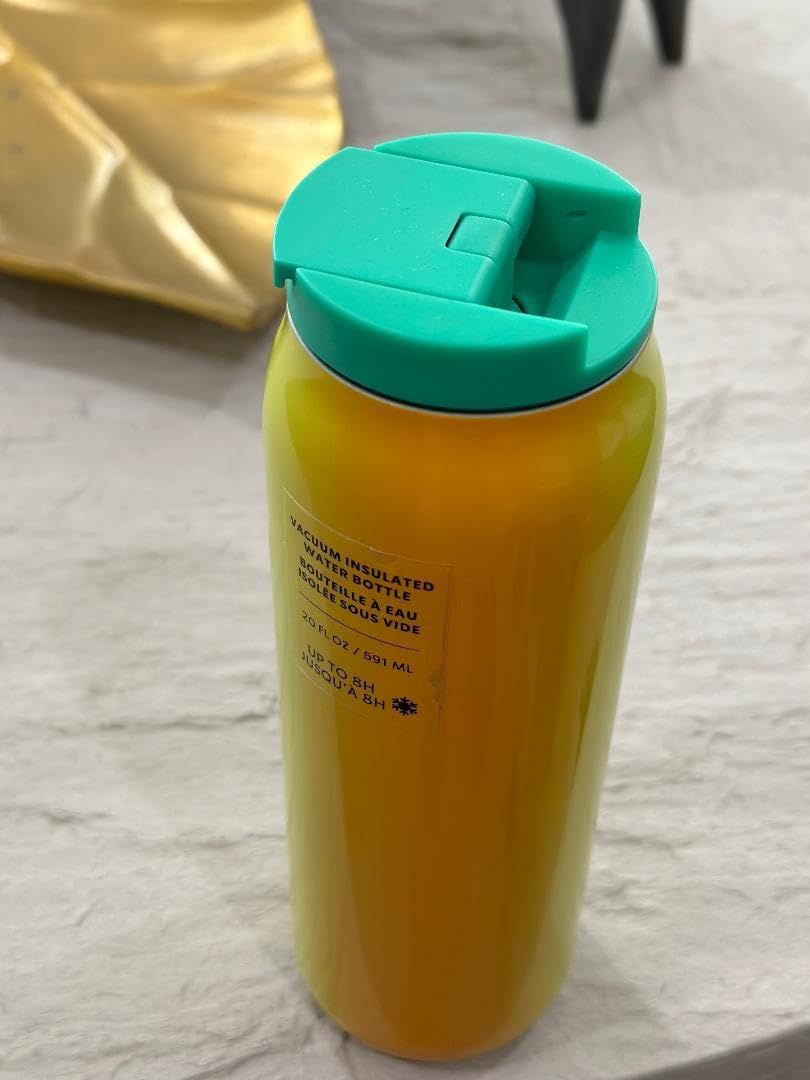 Mint Green Yellow Grey Starbucks 2022 Mint Green And Yellow Gradient Vacuum Insulated Stainless Steel Tumbler 20 Oz | 3752149-TX