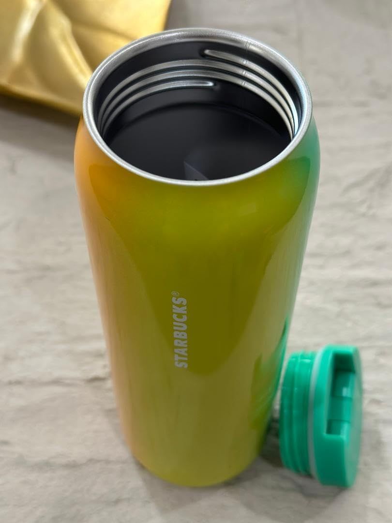 Mint Green Yellow Grey Starbucks 2022 Mint Green And Yellow Gradient Vacuum Insulated Stainless Steel Tumbler 20 Oz | 3752149-TX