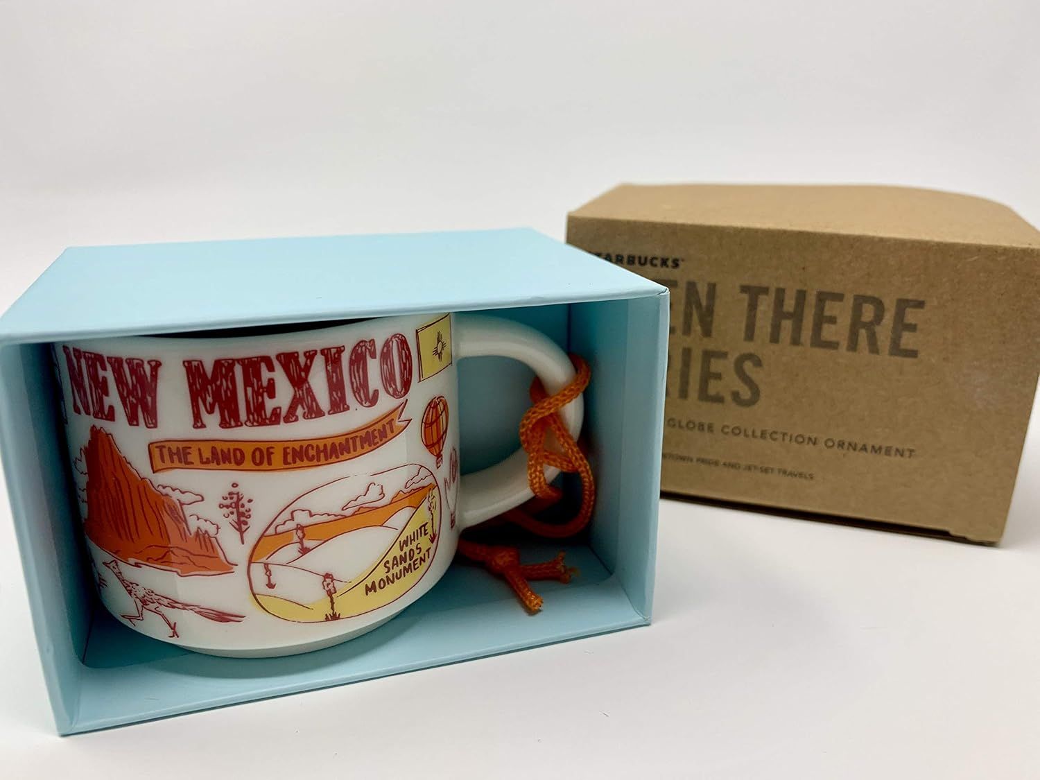 Orange Starbucks New Mexico Been There Series Espresso Cup Ornament Demitasse Mug 2oz | 6107932-MZ