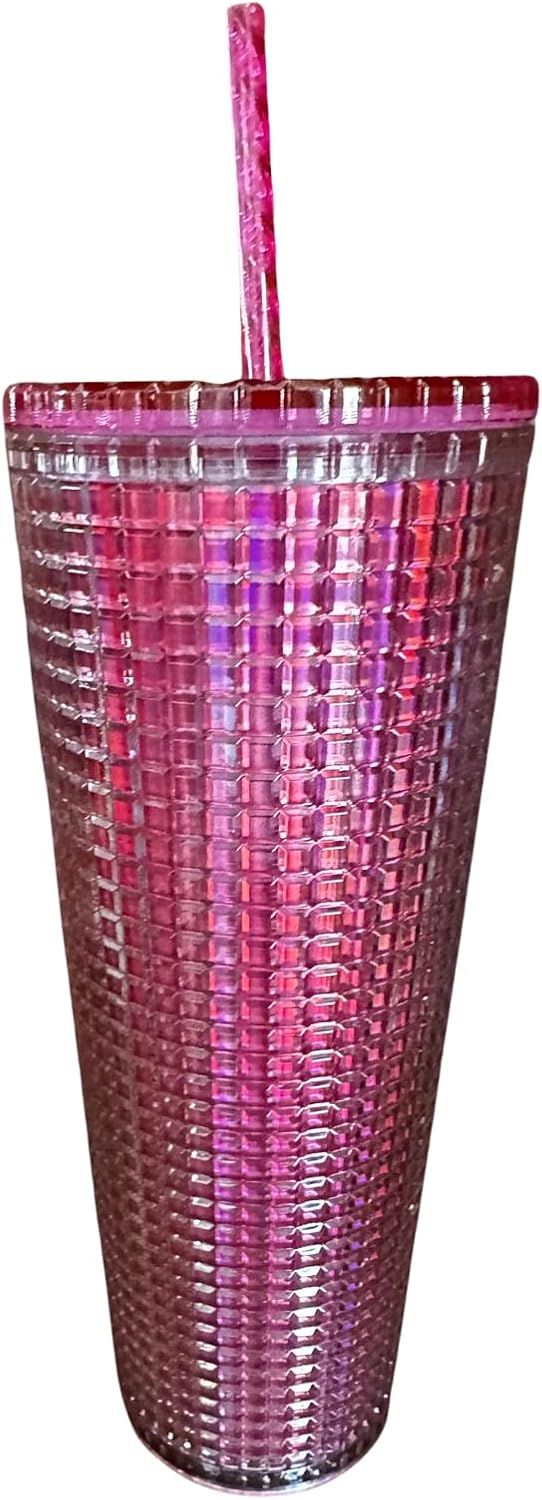 Pink Starbucks 2023 Pink Diachronic Bubblegum Venti 24 Oz Tumbler With Straw | 6539278-JK