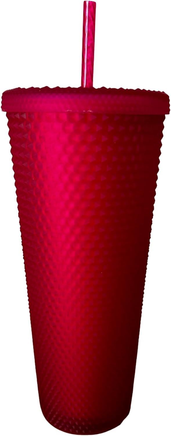 Red Starbucks 2023 Spring Pink Jelly Studded Venti 24oz Tumbler With Straw | 7384209-NU