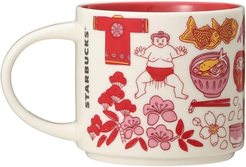 Red Starbucks Been There Series Japan 2021 Ceramic Coffee Mug, 14 Oz | 0917486-HN