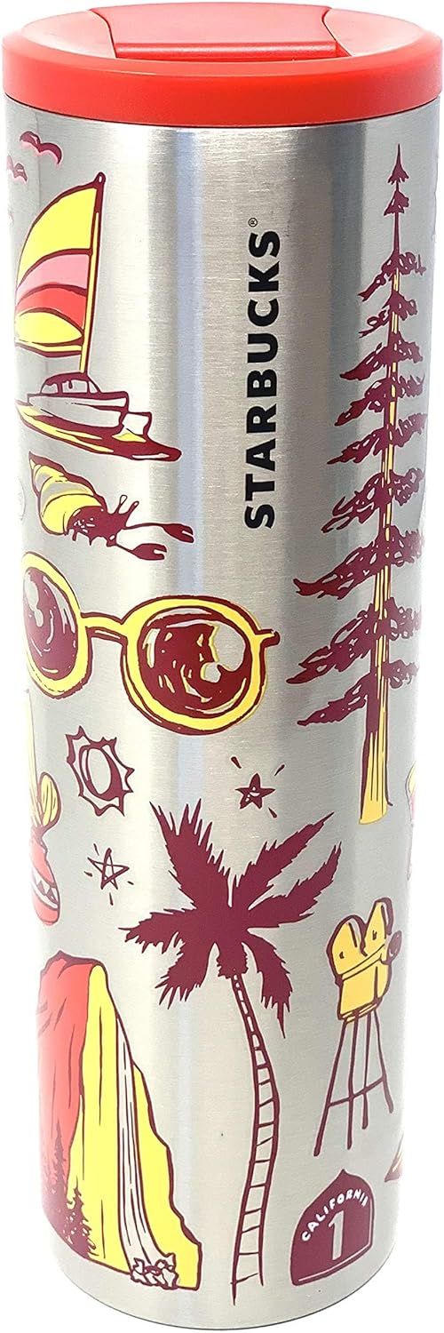 Red Starbucks California Vacuum Insulated Stainless Steel Traveler Tumbler, 16 Oz | 7215394-MZ