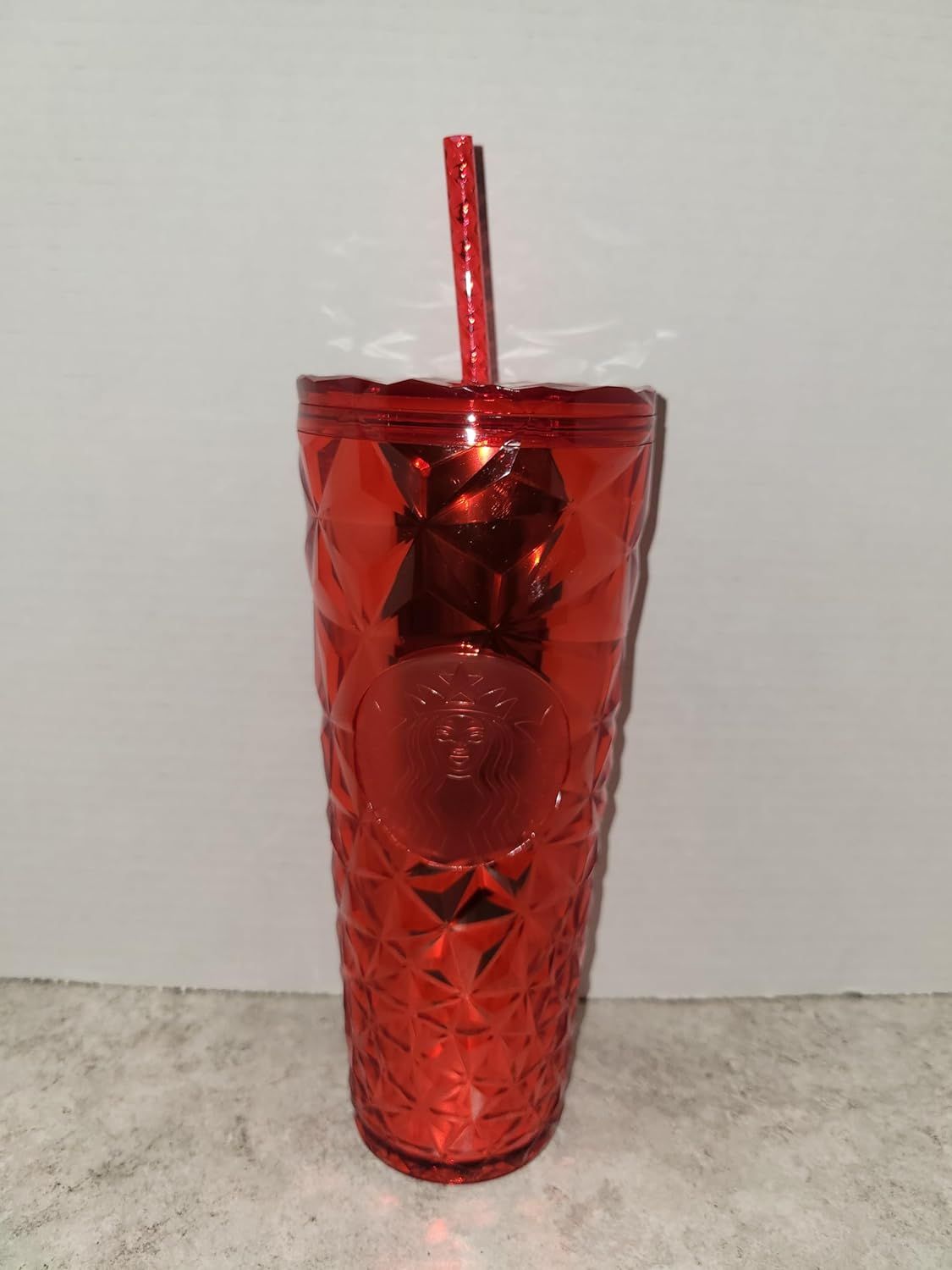 Red Starbucks Christmas Holidays Red Diamond Prism Crystal Venti 24oz Tumbler | 7056391-KJ