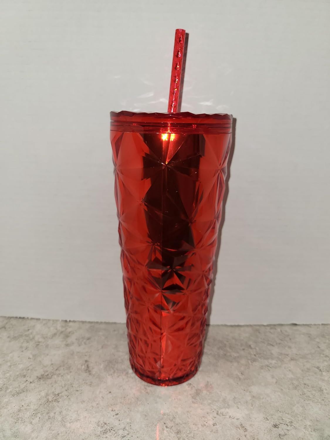 Red Starbucks Christmas Holidays Red Diamond Prism Crystal Venti 24oz Tumbler | 5406937-RG