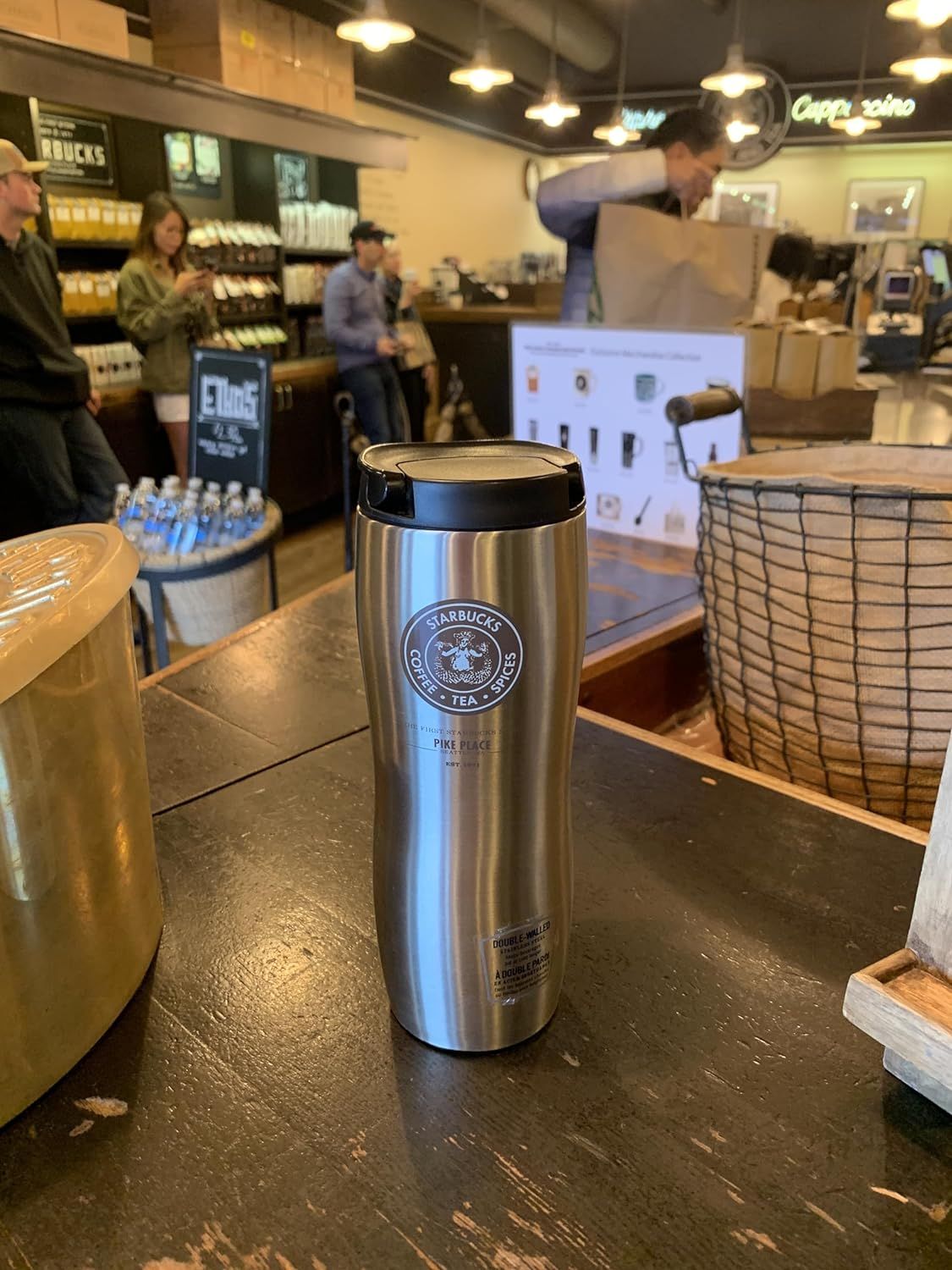 Silver Starbucks The First Store Pike Place Concord Stainless Steel Tumber (2 Pack) | 1486320-OW