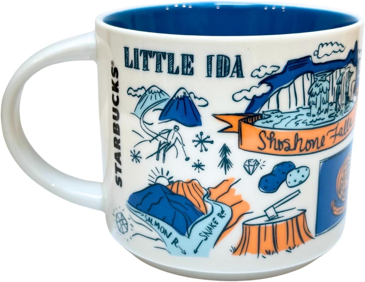 White Blue Starbucks Been There Series - Idaho Mug, 14 Fl Oz | 0631587-PV