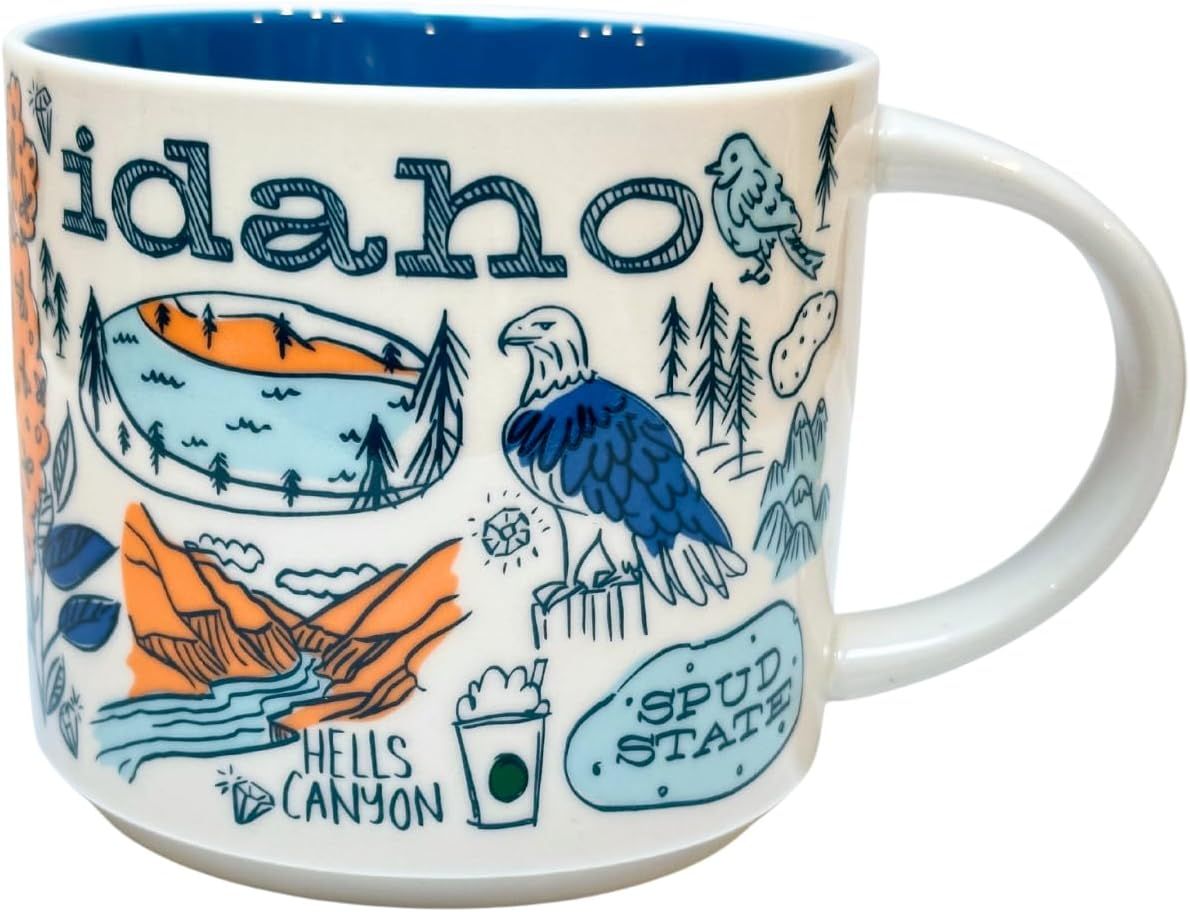 White Blue Starbucks Been There Series - Idaho Mug, 14 Fl Oz | 0631587-PV