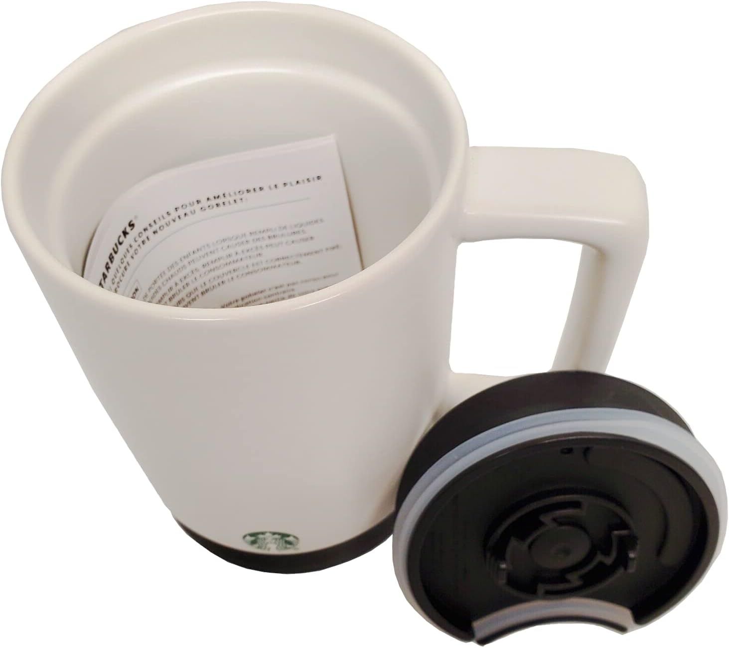 White Starbucks 2023 White Mug W/Rubber Bottom & Lid | 14oz | 4109637-TJ