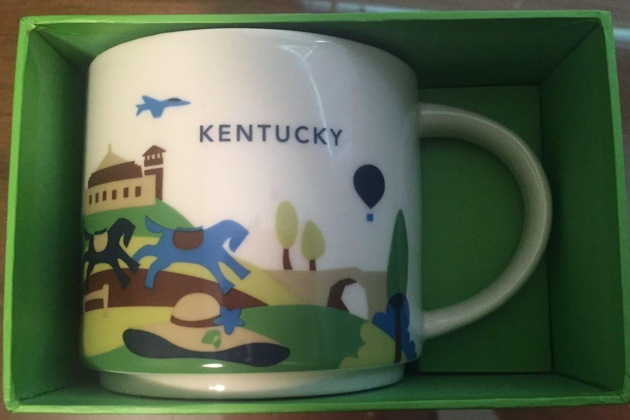 White Starbucks You Are Here Collection Coffee Cup - Kentucky | 2014586-OI